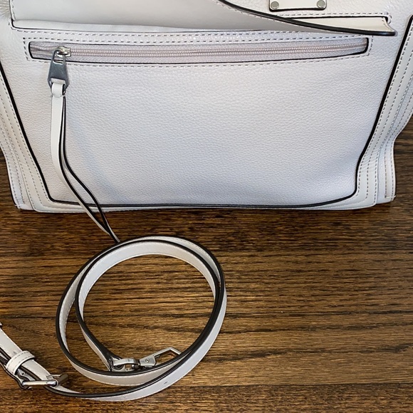 Rebecca Minkoff Bree Large Top Zip Leather Satchel In Putty - Picture 4 of 16